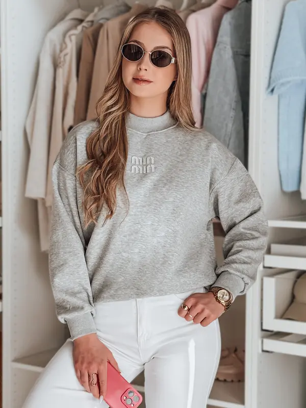 DStreet Ženska oversize majica LOVASON siva