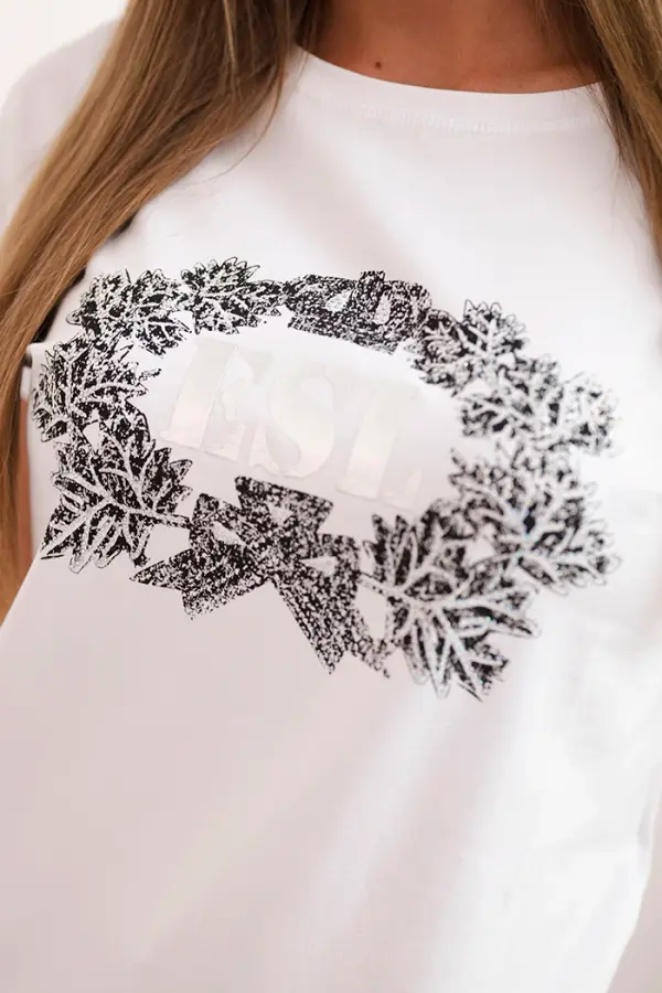Kesi Ženska pamučna bluza s ukrasnim printom