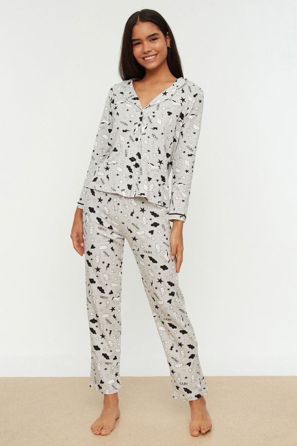 Trendyol Ženska pidžama komplet Trendyol Knitted