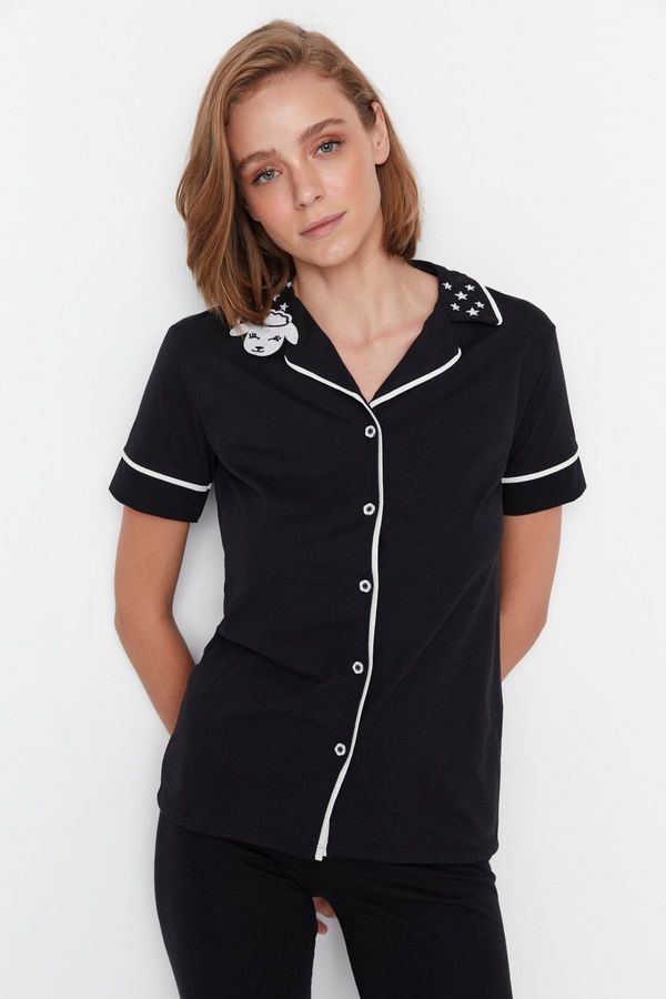 Trendyol Ženska pidžama Trendyol THMAW22PT0704/Black