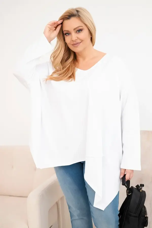 Kesi Włoski Ženska plus size bluza s asimetričnim donjim dijelom