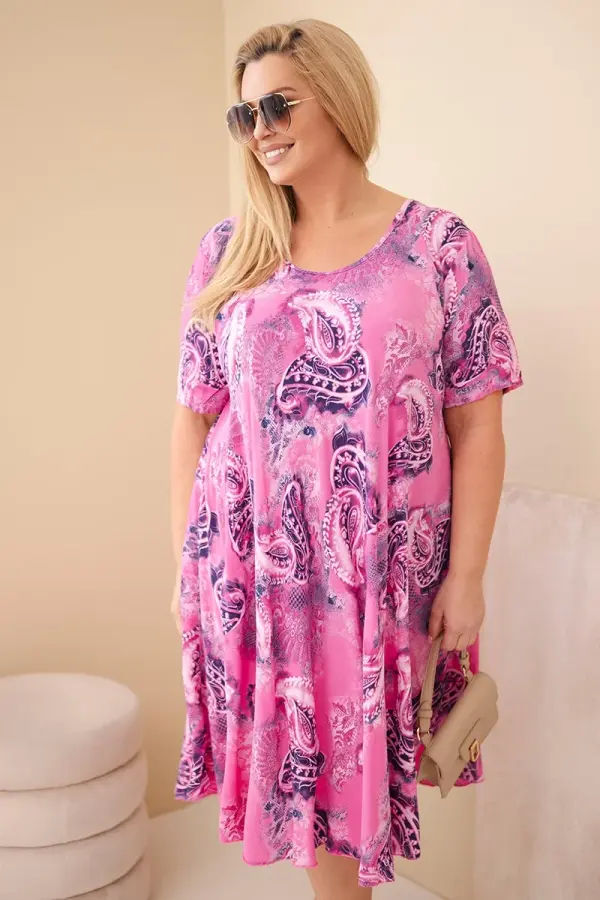 Kesi Włoski Ženska plus size haljina s paisley uzorkom Kesi Włoski