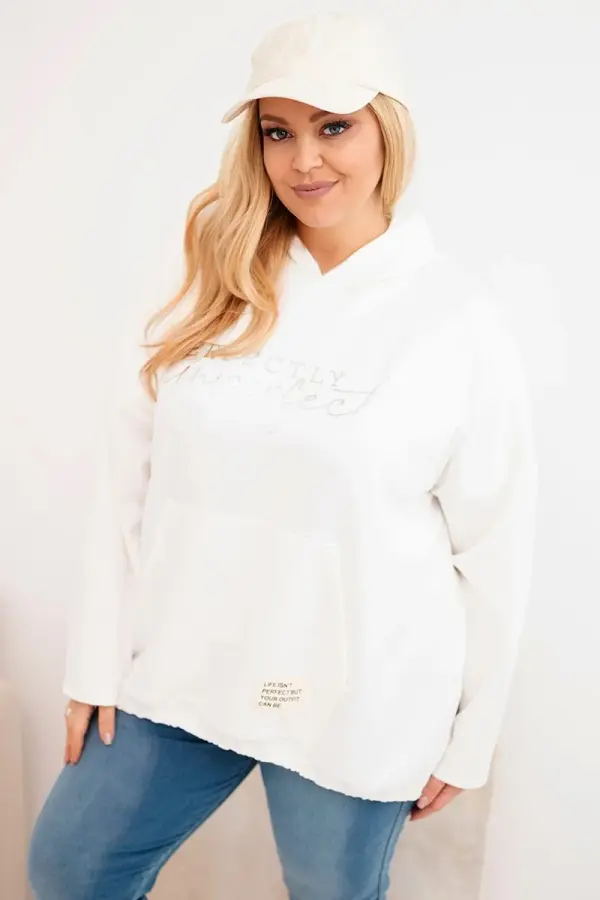 Kesi Włoski Ženska plus size majica s ecru printom