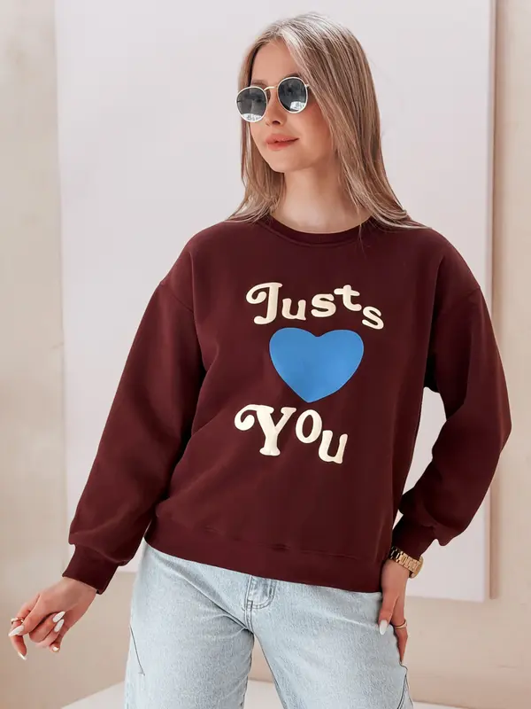 DStreet Ženska predimenzionirana majica s FEELME printom, bordo