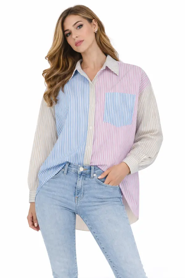FASHION Ženska prugasta košulja Moda