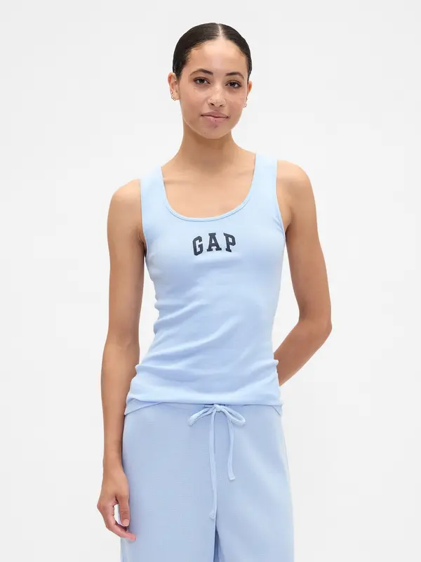 GAP Ženska rebrasta GAP majica bez rukava s logotipom