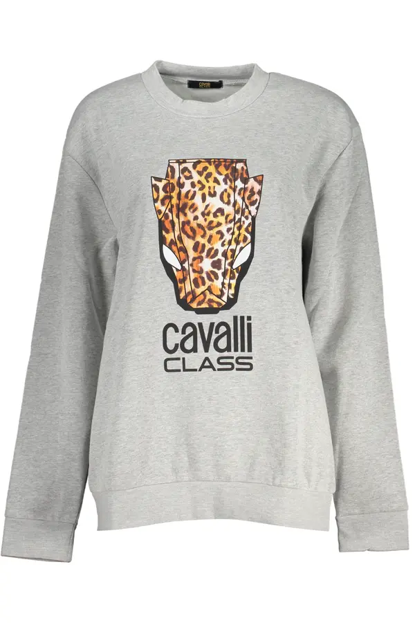 Cavalli Class Ženska siva majica s kapuljačom Cavalli Class