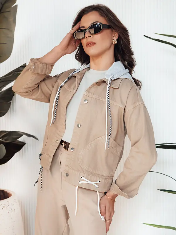 DStreet Ženska traper jakna AWIV bež boje