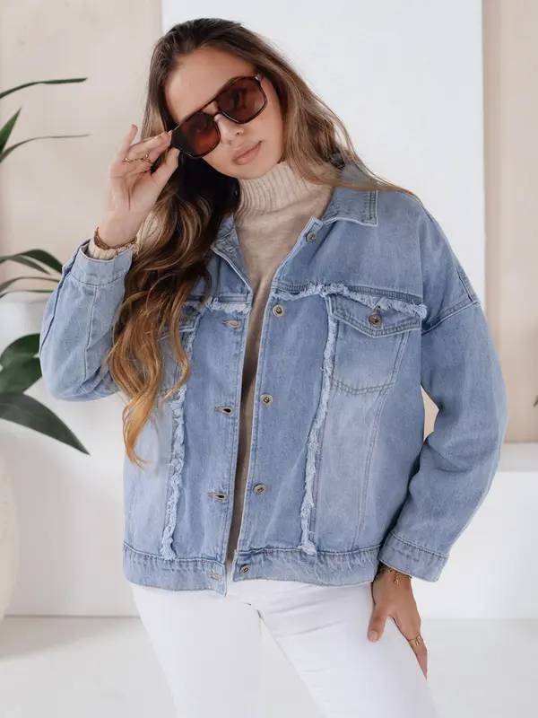 DStreet Ženska traper jakna DENZARIA plave boje