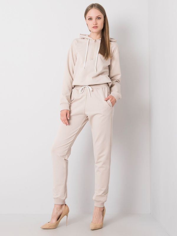 Sublevel Ženska trenirka donji dio Fashionhunters i523_D10043O62205Ajasny beżowy