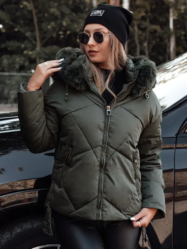 DStreet Ženska zimska jakna MODIVA zelena