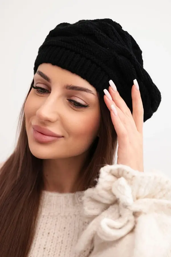Kesi Ženska zimska kapa Kesi K397 crna