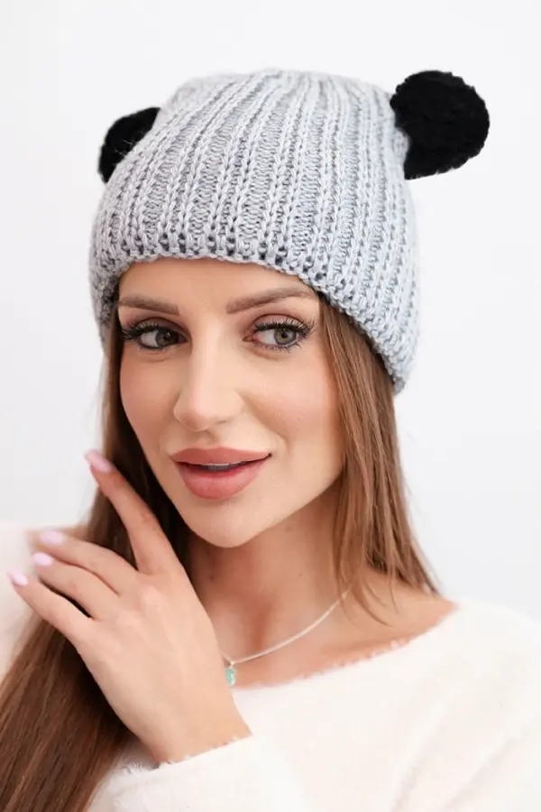 Kesi Ženska zimska kapa s pomponima Kesi K433