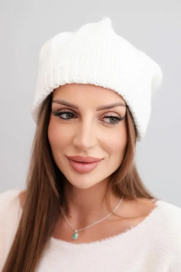 Kesi Ženska zimska kapa s ušima Kesi K440 bijela