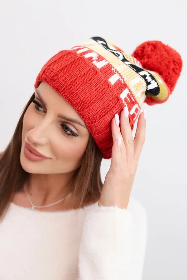 Kesi Ženska zimska kapa s velikim pompom K422