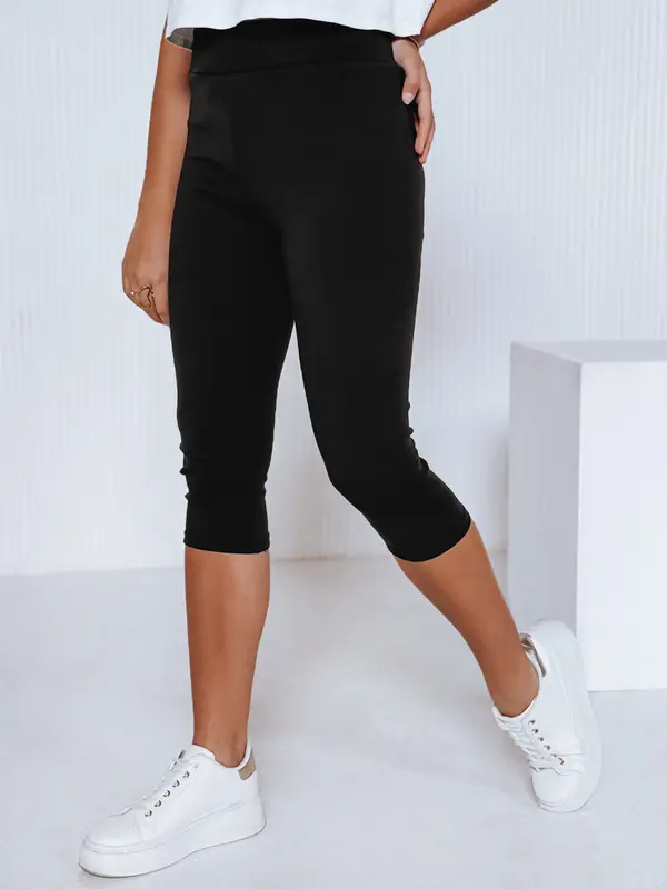 DStreet Ženske 3/4 tajice visokog struka, crne