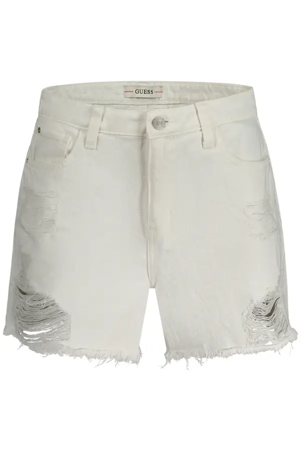 GUESS JEANS Ženske bijele traper kratke hlače GUESS