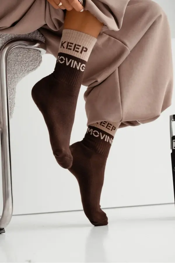 Milena Ženske čarape Keep Moving Chocolate
