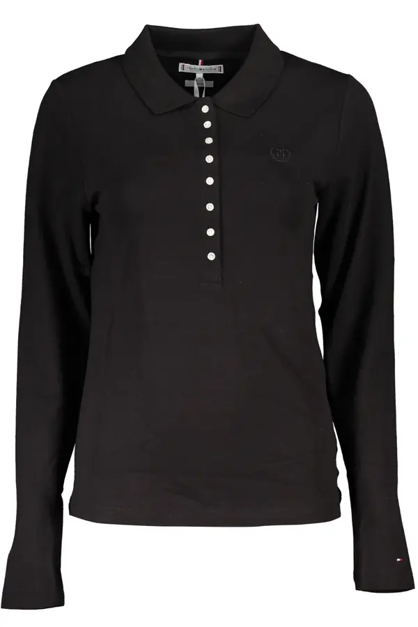 Tommy Hilfiger Ženske crne polo majice dugih rukava
