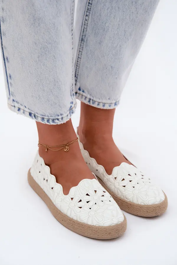 Boto Ženske cvjetne espadrile EVENTO bijele