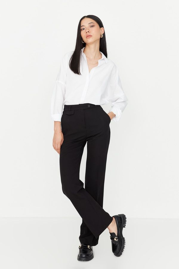 Trendyol Ženske hlače Trendyol High Waist