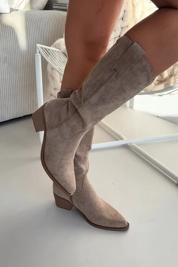 Boto Ženske kaki kaubojske čizme Jazelle