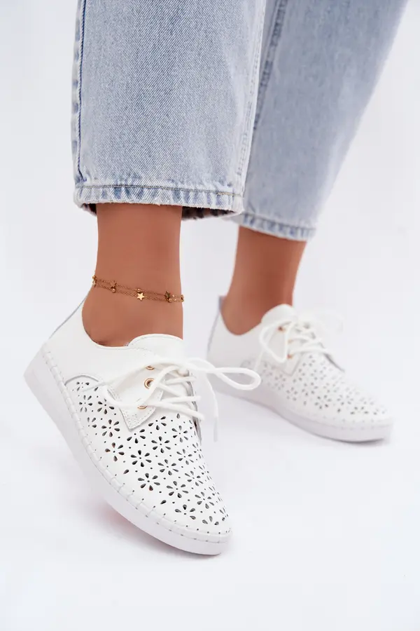 Boto Ženske kožne niske cipele White Softie