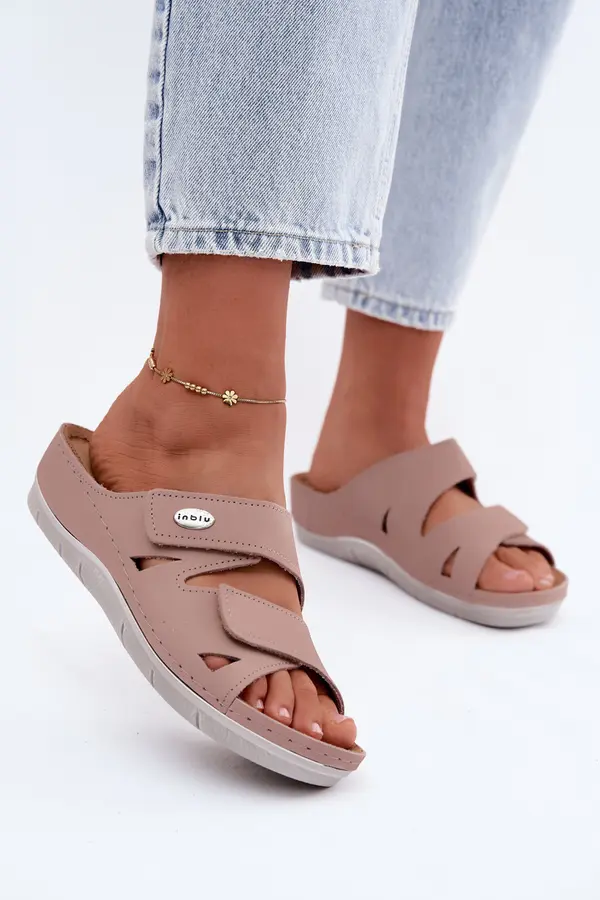 Inblu Ženske kožne slip-on cipele Inblu ružičaste boje