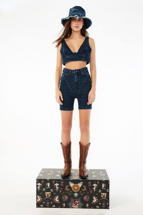 Trendyol Ženske kratke hlače Trendyol Denim