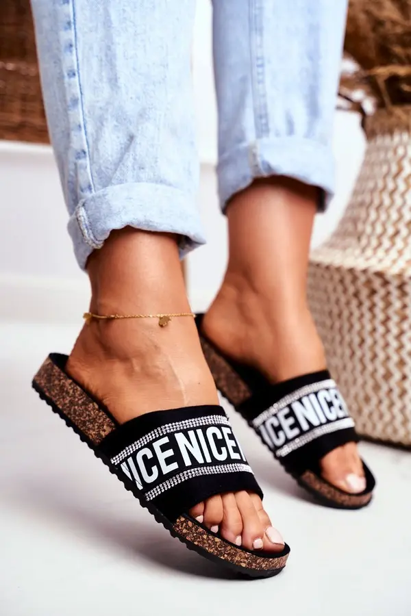 EVENTO Ženske papuče Kesi Black Be Nice