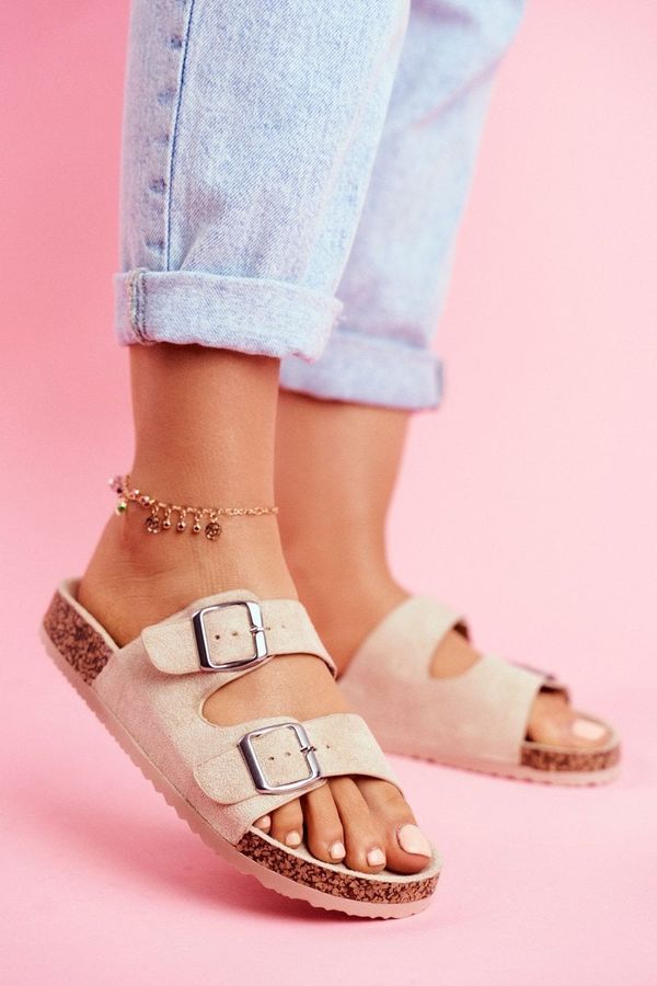 Kesi Ženske papuče Kesi Corck Beige Si Senor