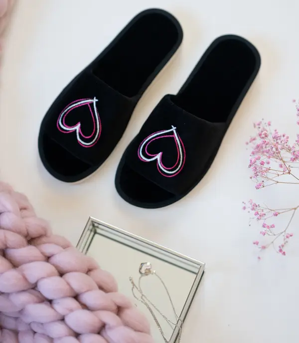 Natural Style Ženske papuče Natural Style NS-044b crno-roze