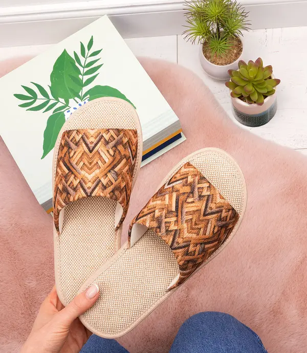 Natural Style Ženske papuče Natural Style NS-091 smeđe-bež boje