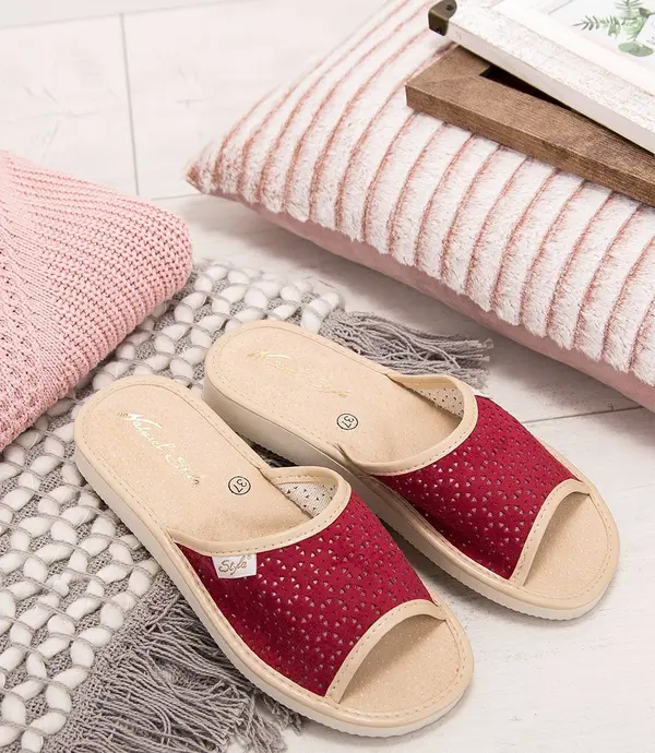 Natural Style Ženske papuče Natural Style NS-116 crveno-bež boje