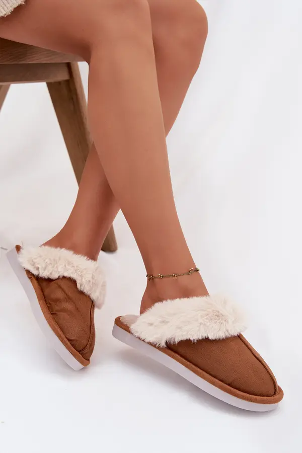 Boto Ženske papuče s krznom Camel Carisse
