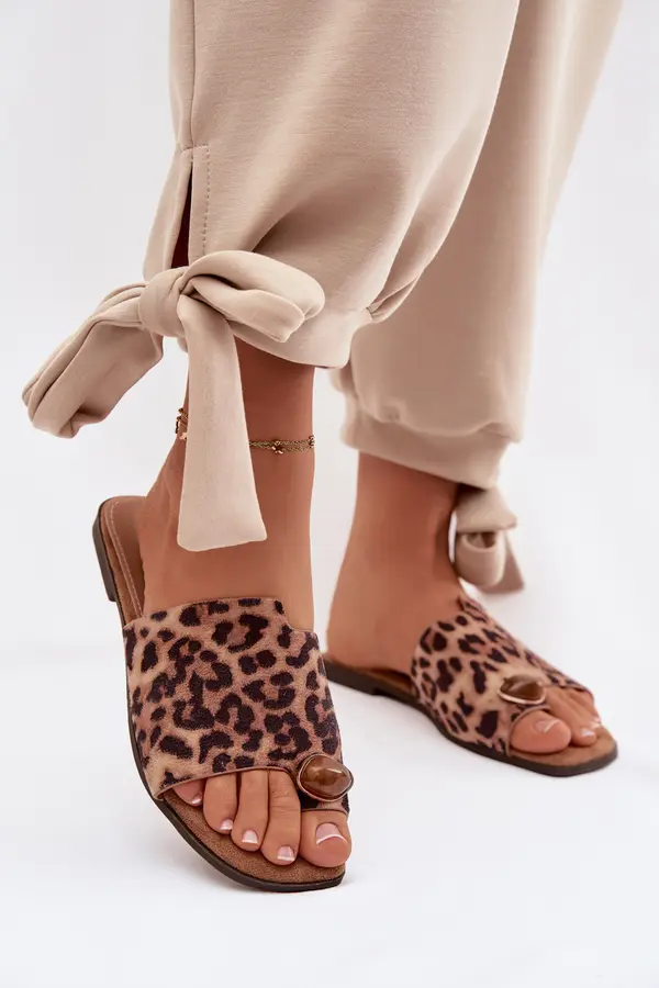 Boto Ženske papuče s leopard printom