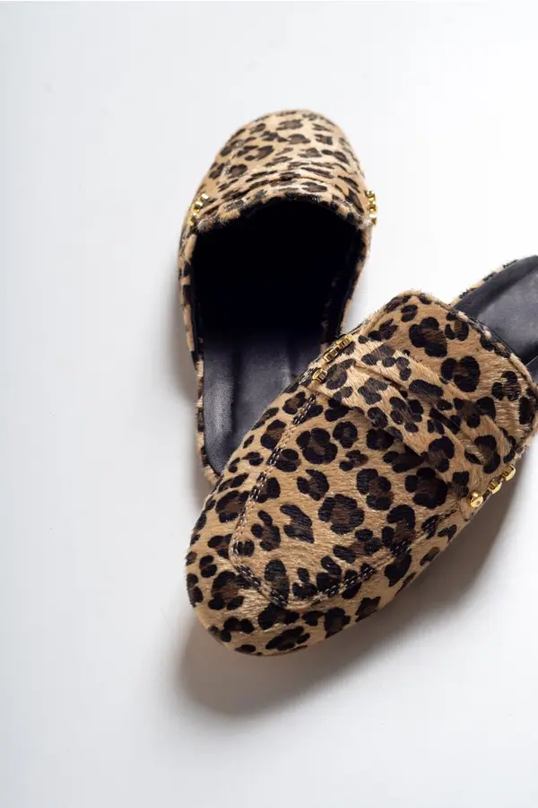 LuviShoes Ženske papuče s leopard printom
