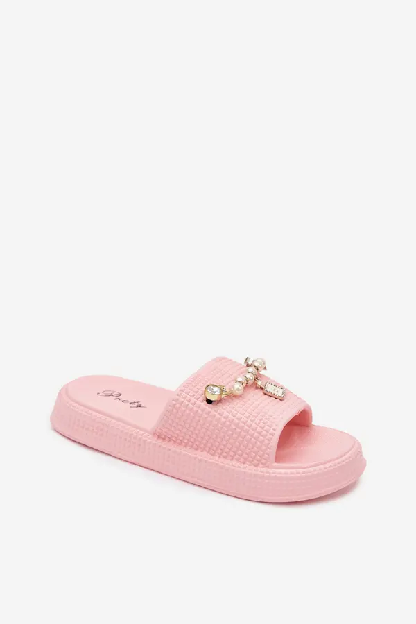 Boto Ženske pjenaste papuče s ukrasom Pink Arrow