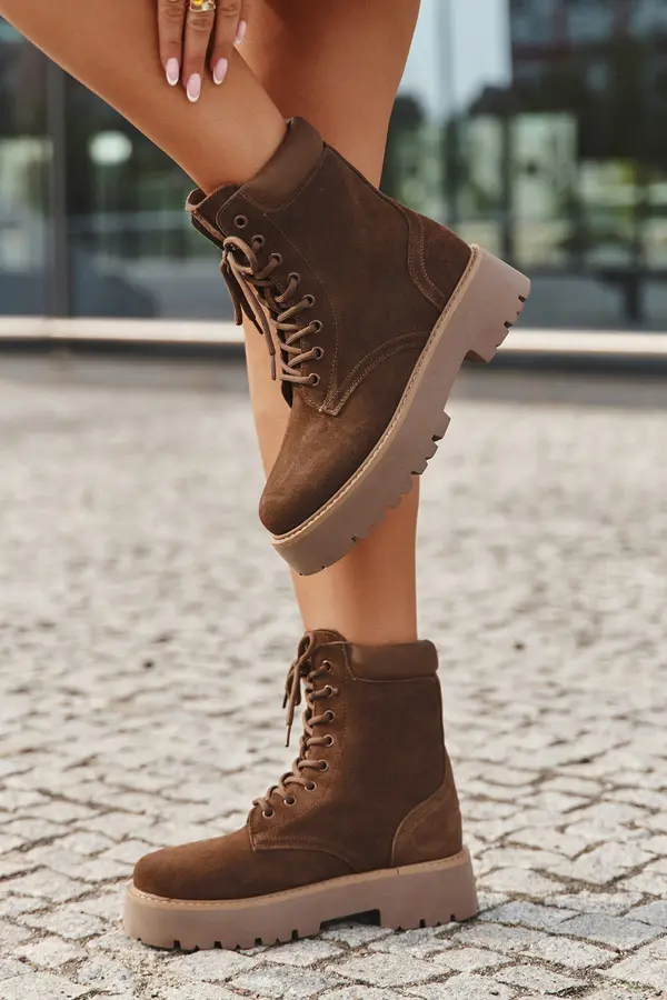 BIG STAR SHOES Ženske radne čizme od brušene kože Big Star