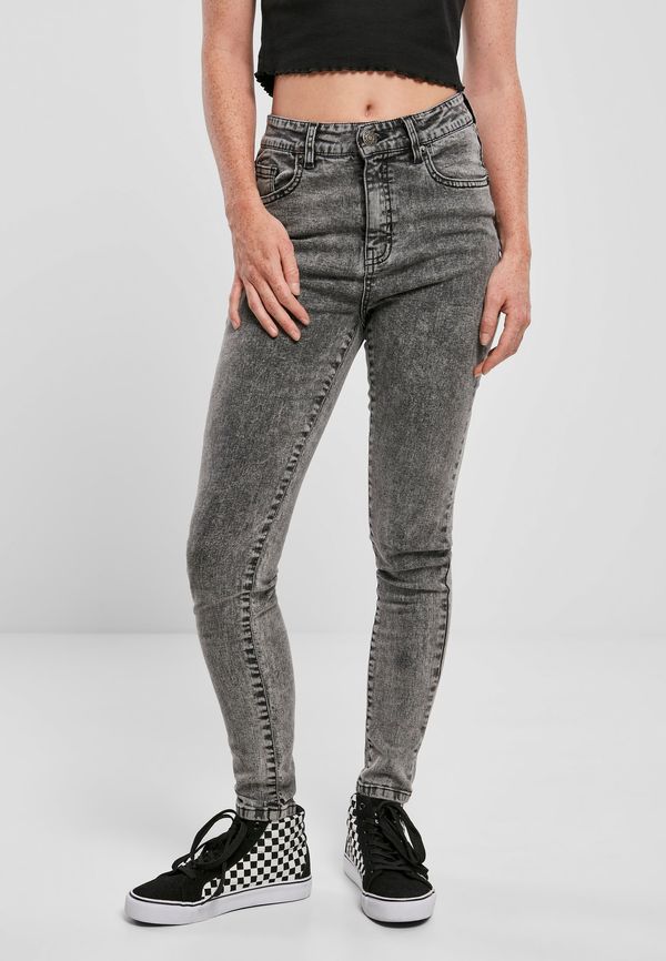 Urban Classics Ženske skinny traperice visokog struka - crne