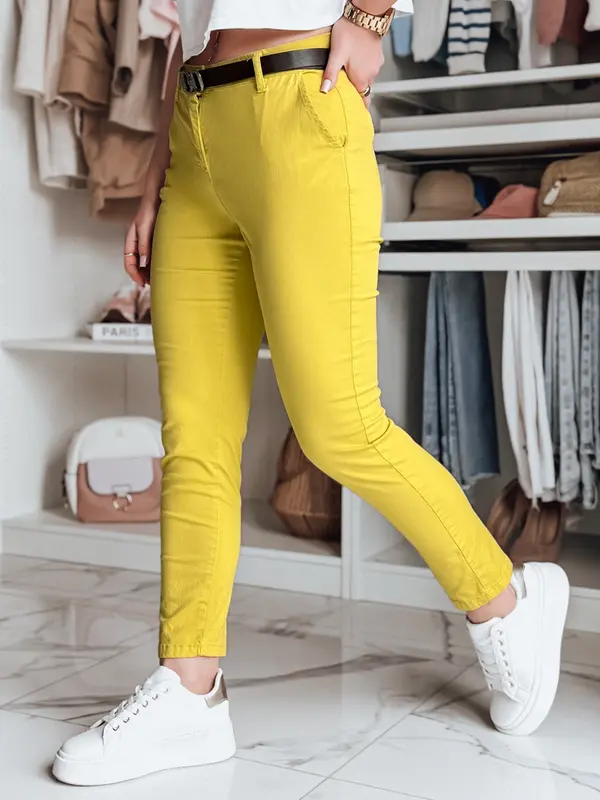 DStreet Ženske slim fit hlače LINESKA s remenom