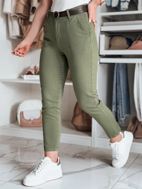 DStreet Ženske slim fit hlače TAIRONIK kaki