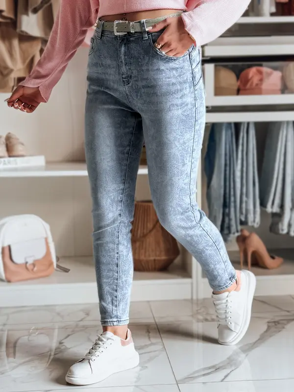 DStreet Ženske slim fit traperice BOTANIDA s remenom