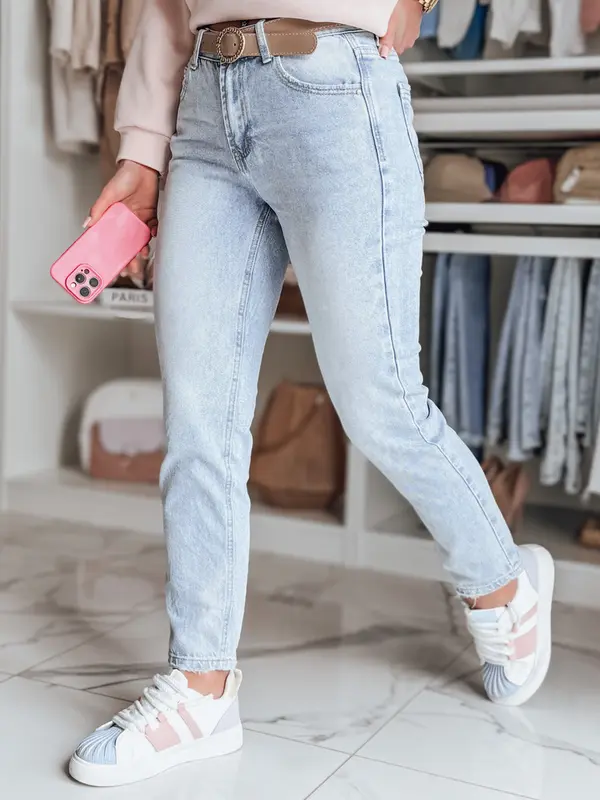 DStreet Ženske slim fit traperice s remenom NEOPASS