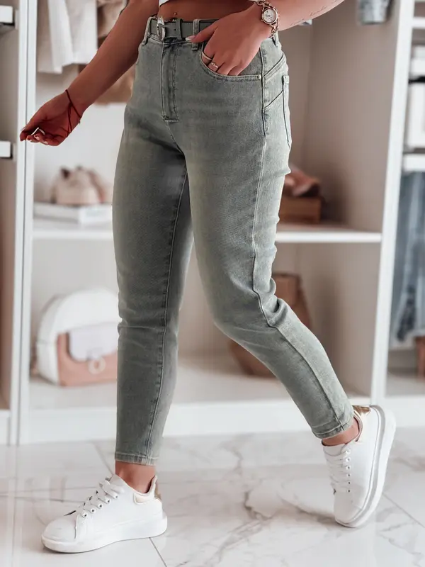 DStreet Ženske slim fit traperice s remenom