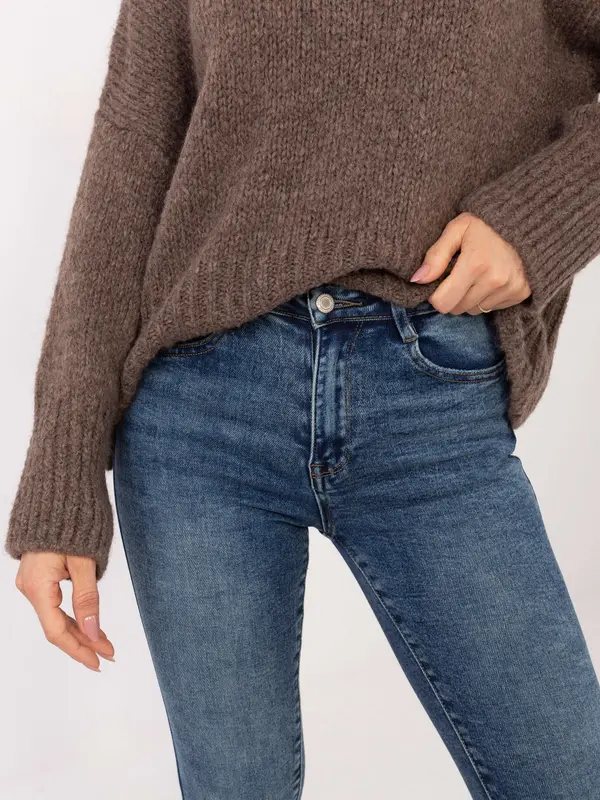 Factory Price Ženske slim fit traperice u tamnoplavoj boji
