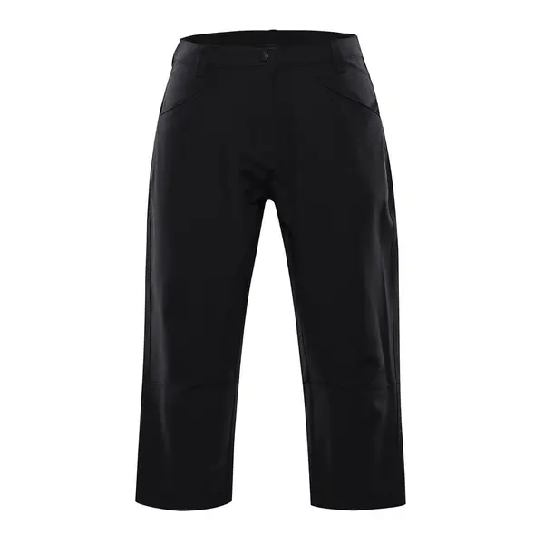 ALPINE PRO Ženske softshell capri hlače ALPINE PRO WEDERA crne