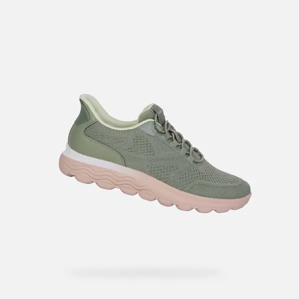 GEOX Ženske tenisice kaki boje Geox Spherica Plus