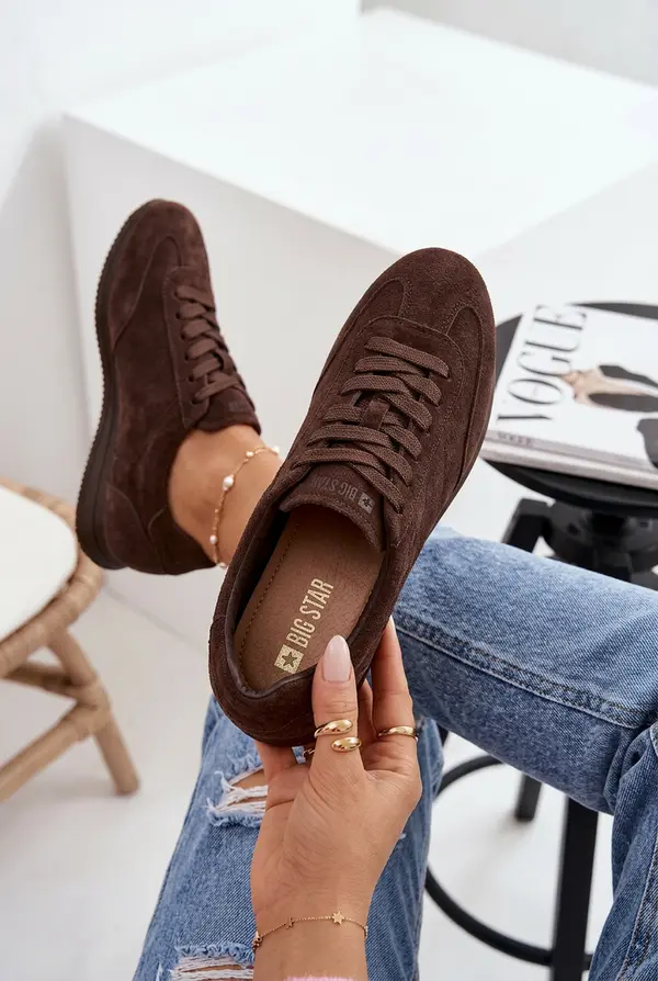BIG STAR SHOES Ženske tenisice od brušene kože Big Star