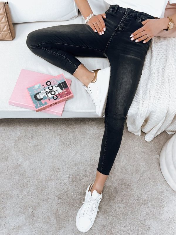 DStreet Ženske traperice KAMELIA crna Dstreet